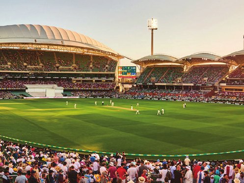 Adelaide Oval on match day, full of spectators.